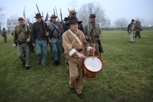 drummer at civil war reenactment