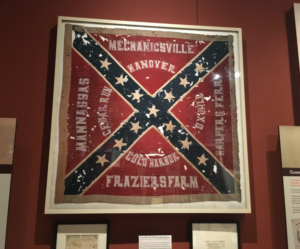 confederate flag in display case