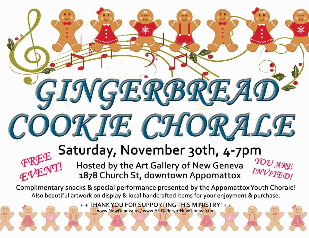 Gingerbread cookie chorale flyer