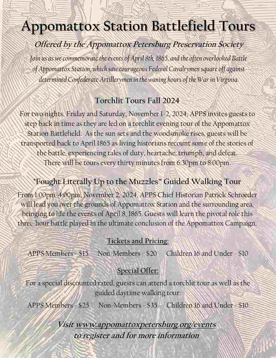 flyer for torchlit tours