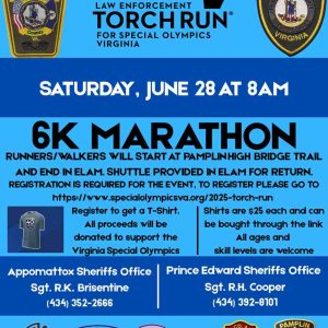 Flyer for 6K Marathon on June 28