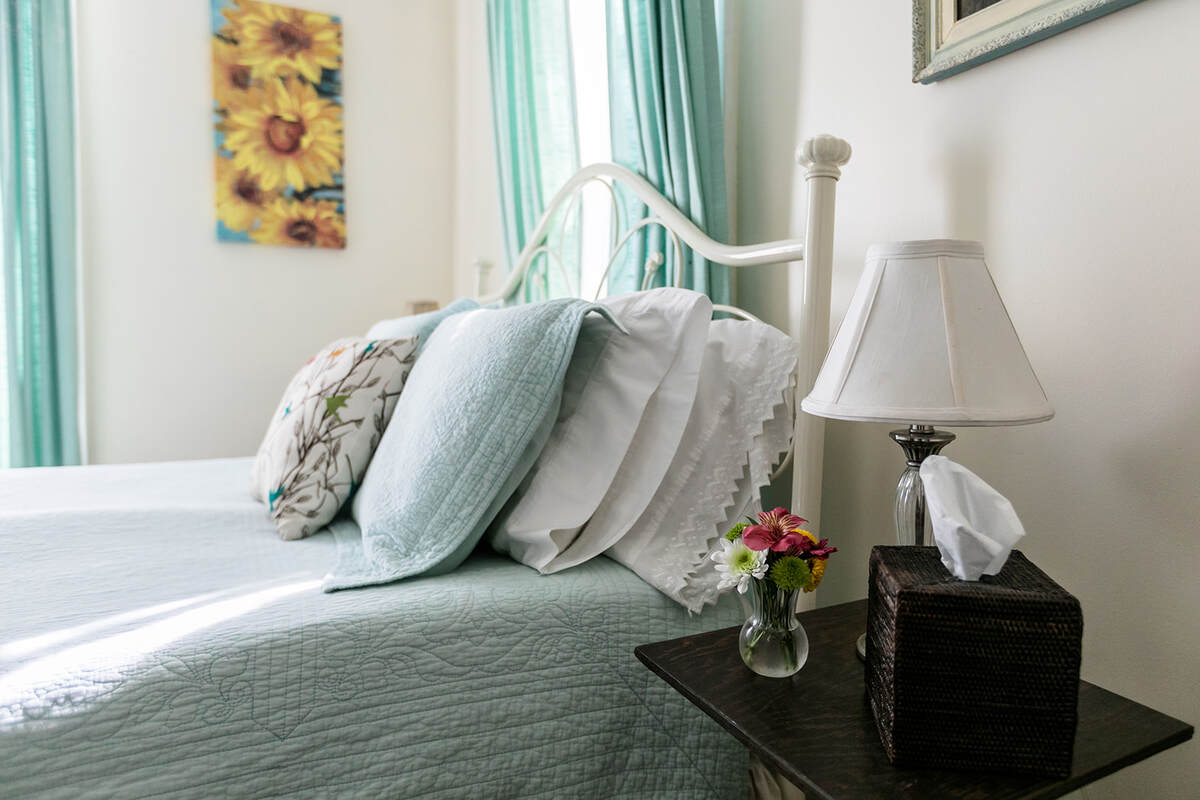 Bed with pillows