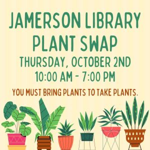 Flyer for October Plant Swap