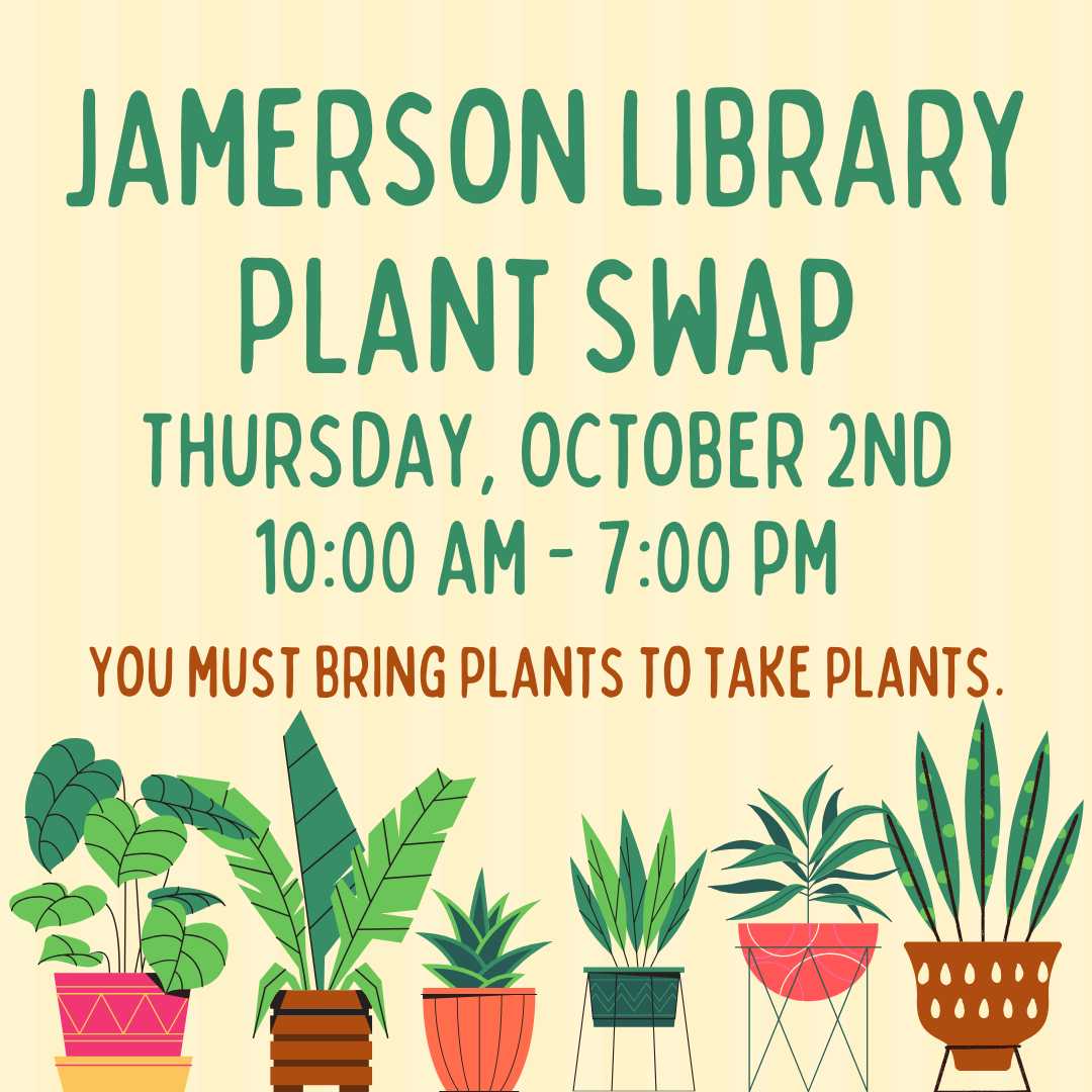 Flyer for October Plant Swap