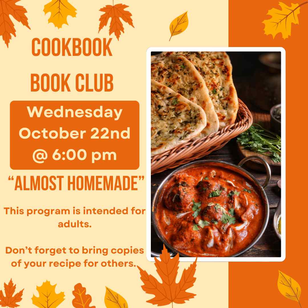Flyer for Cookbook Book Club