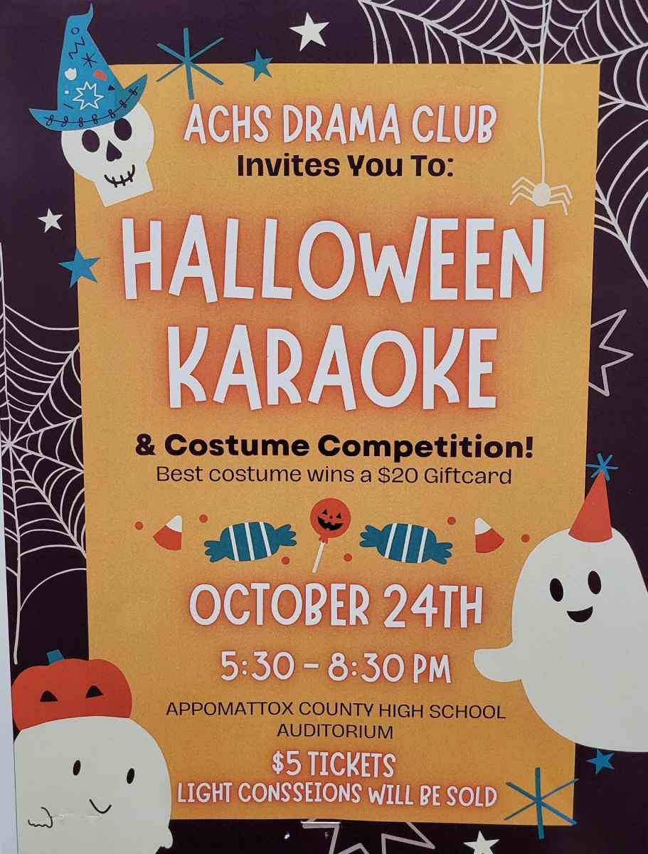 Flyer for ACHS Drama Club Karaoke