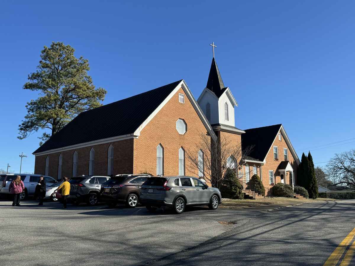 Brick church building