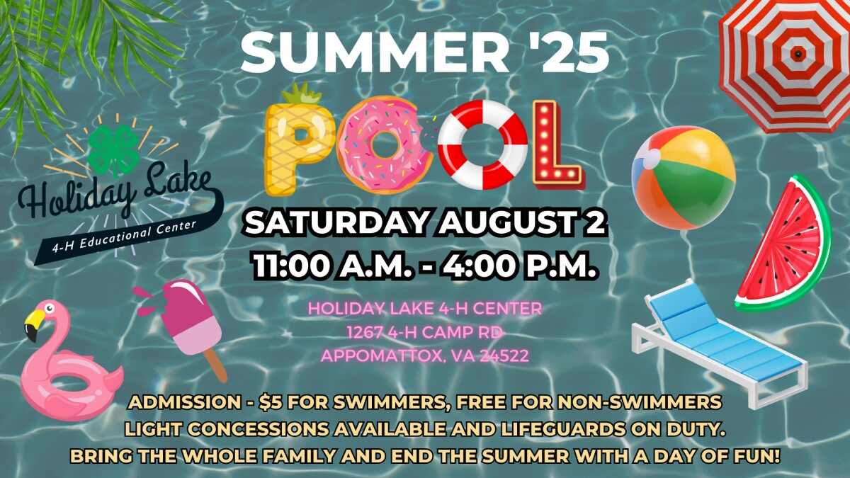 Flyer for Pool Party Aug 2, 2025