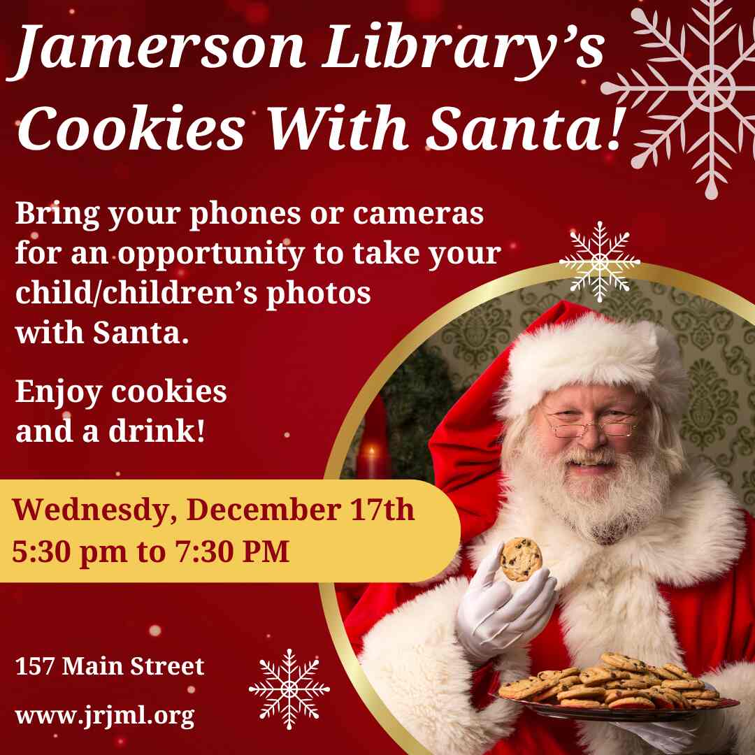 Flyer for Cookies with Santa Dec 17