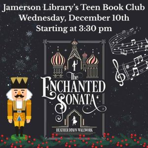 Flyer for Teen Book Club Dec 10