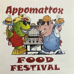 Flyer for Food Festival with pig and fish at barbeque