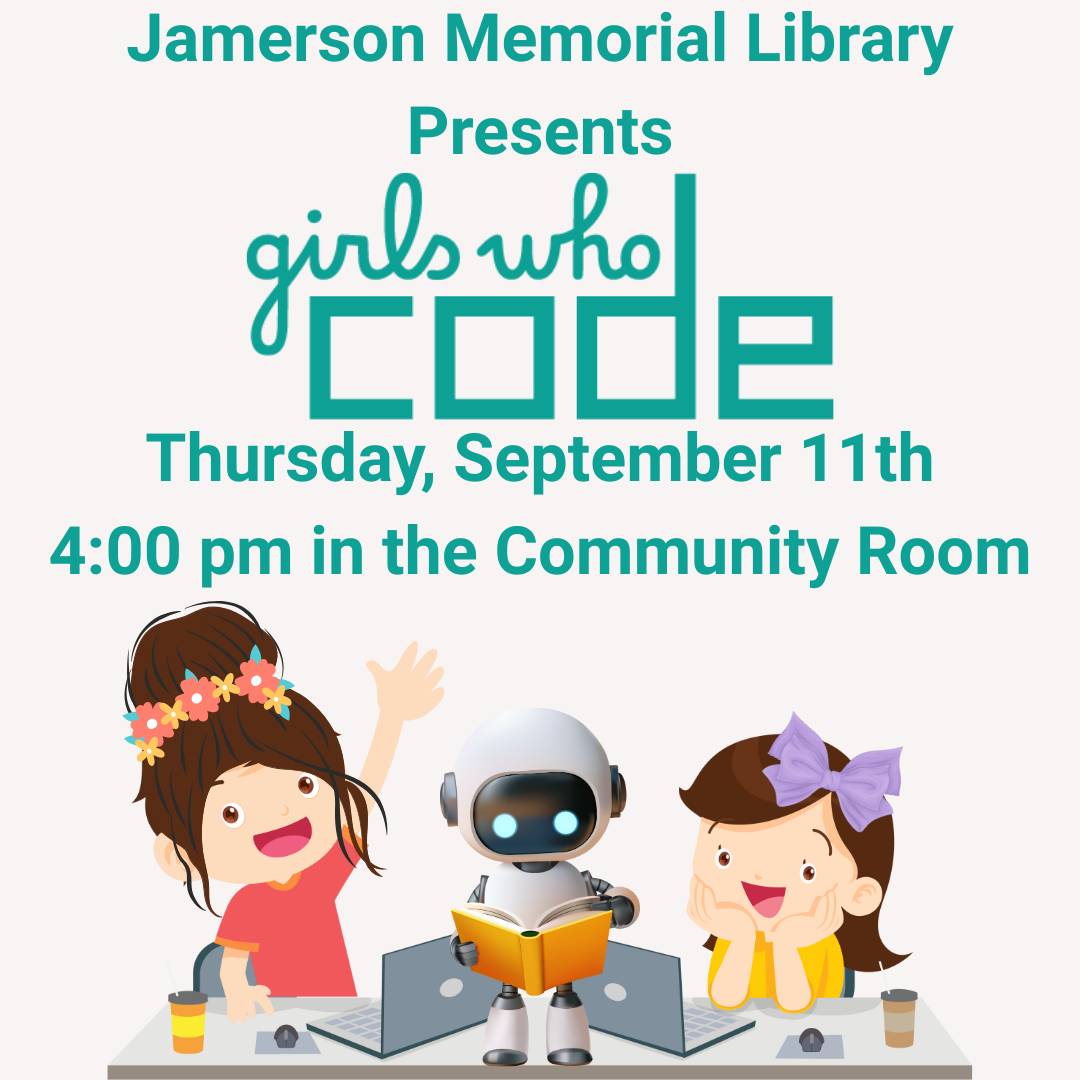 Flyer for Sept 11 Girls who Code
