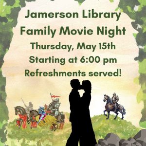 Flyer for Family Movie Night May 15