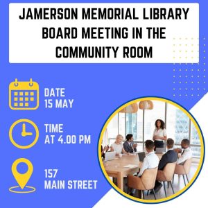 Flyer for May 15 Board Meeting