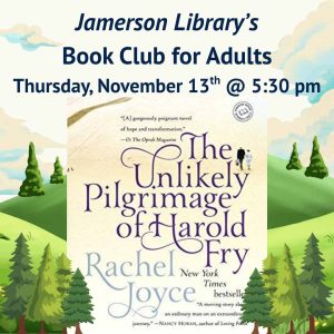 Flyer for Jamerson Library Adult Book Club Nov 13