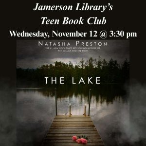 Flyer for Jamerson Library Teen Book Club Nov 12