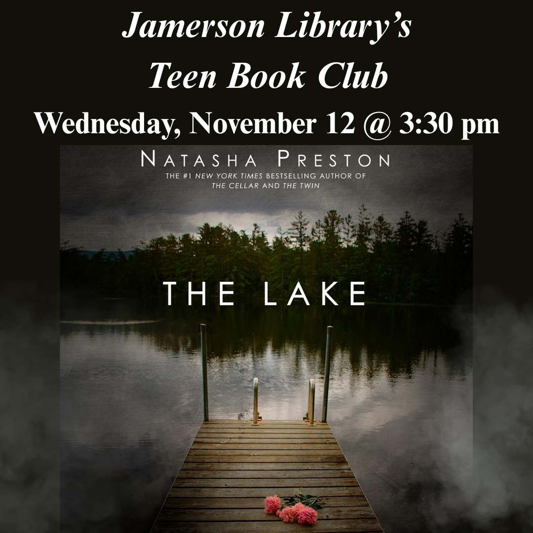 Flyer for Jamerson Library Teen Book Club Nov 12