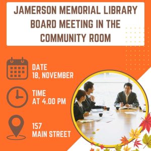 Flyer for JML board meeting