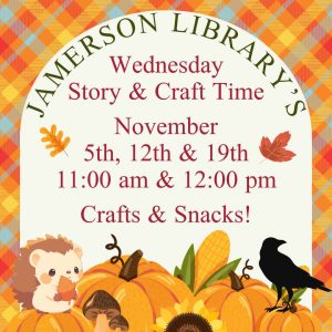 Flyer for November Story Time
