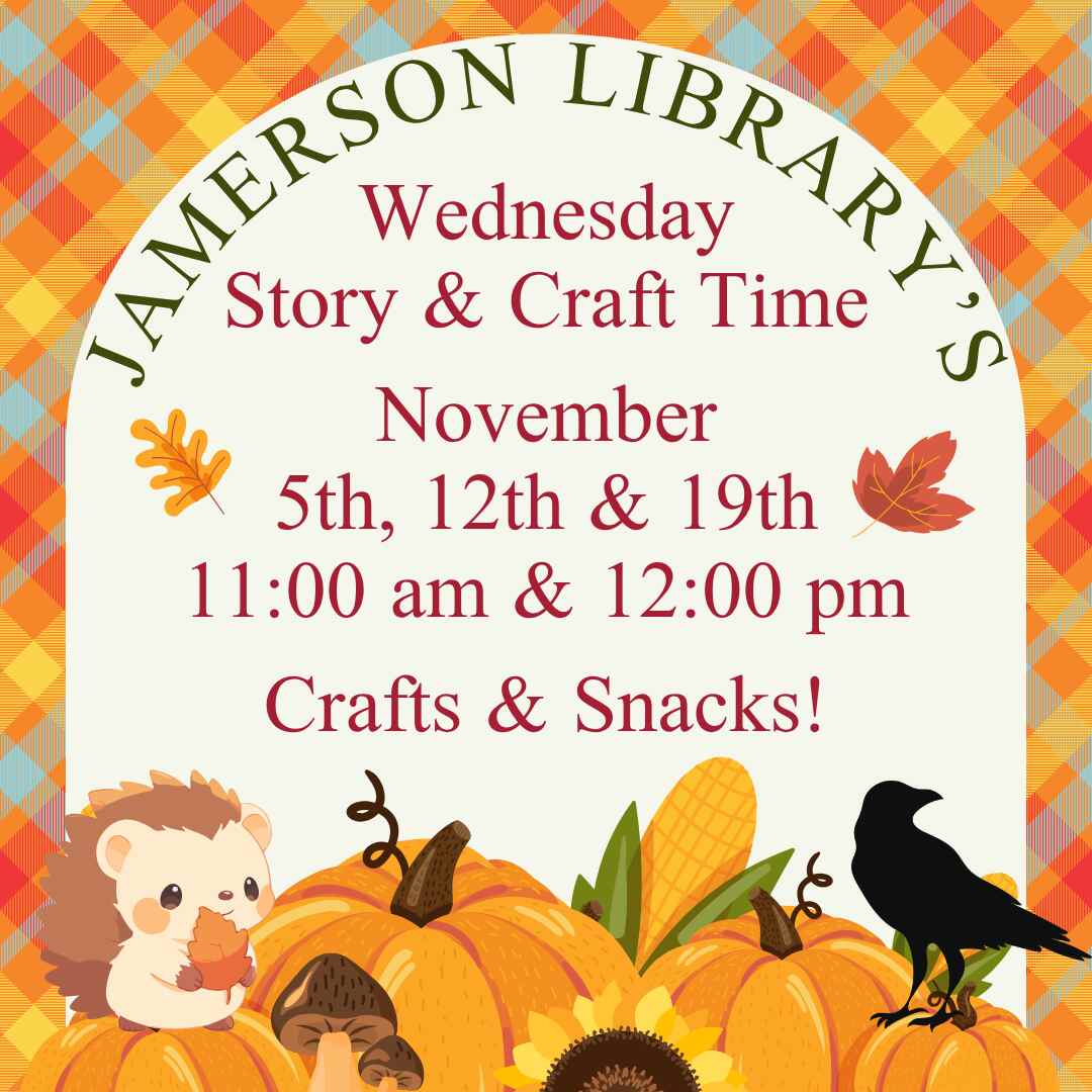 Flyer for November Story Time