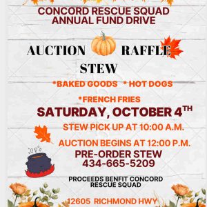 Flyer for Concord Rescue Squad Annual Fund Drive