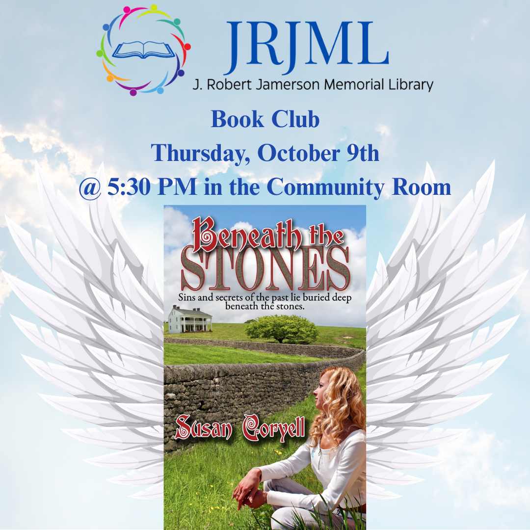Flyer for October Adult Book Club at JRJML