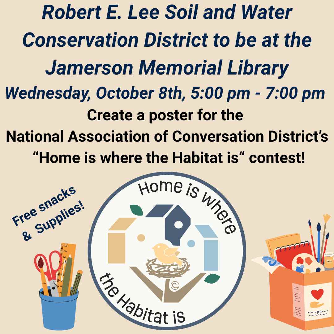 Flyer for Robert E Lee Soil and Water Conservation District poster contest