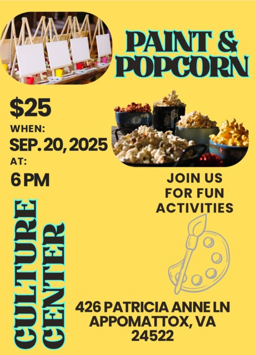 Flyer for Paint & Popcorn