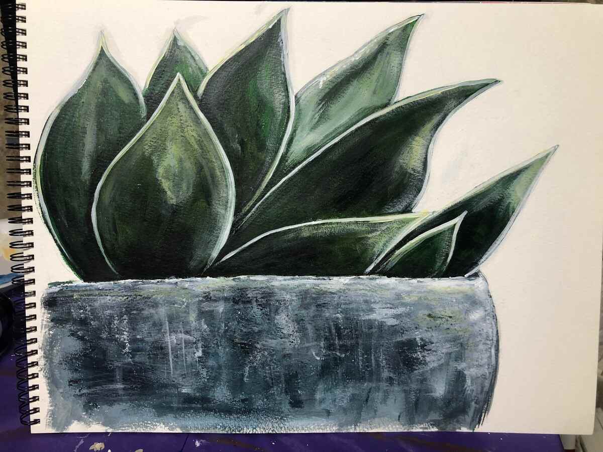 Painting of plant in pot