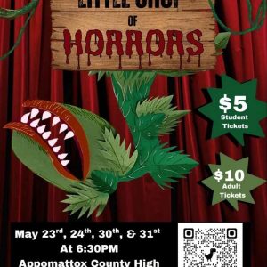 Flyer for Little Shop of Horrors at ACHS