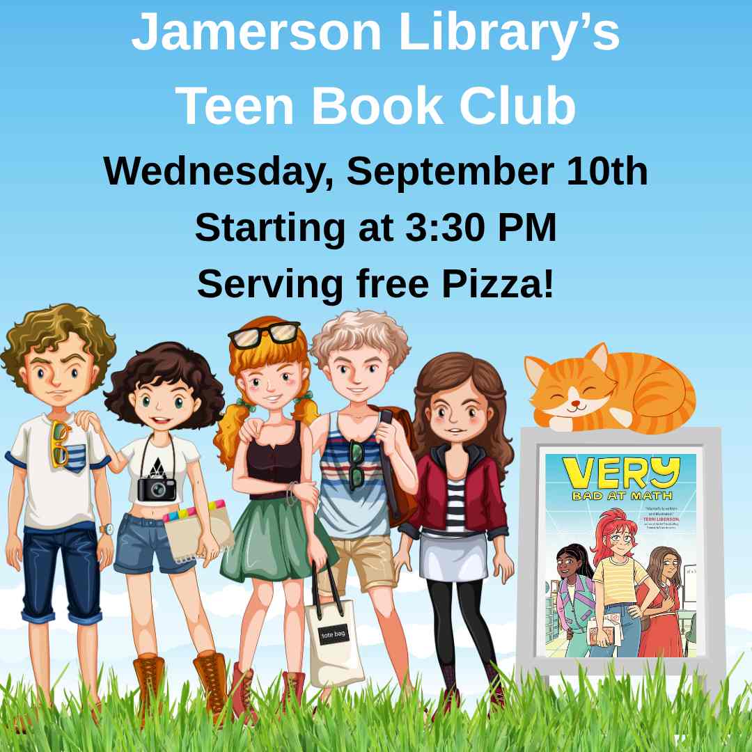 Flyer for Sept 10 Teen Book Club