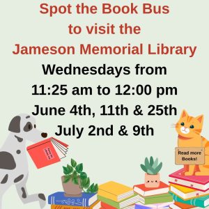 Flyer for Summer Spot the Book Bus