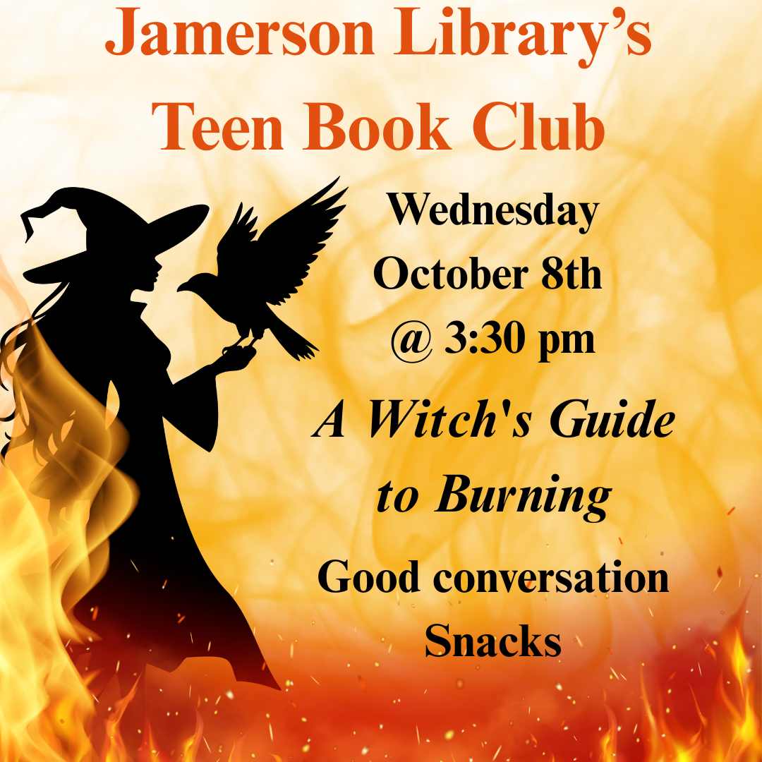 Flyer for Oct Teen Book Club
