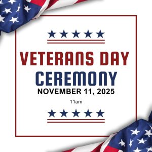 Flyer for Veterans Day Ceremony Nov 11