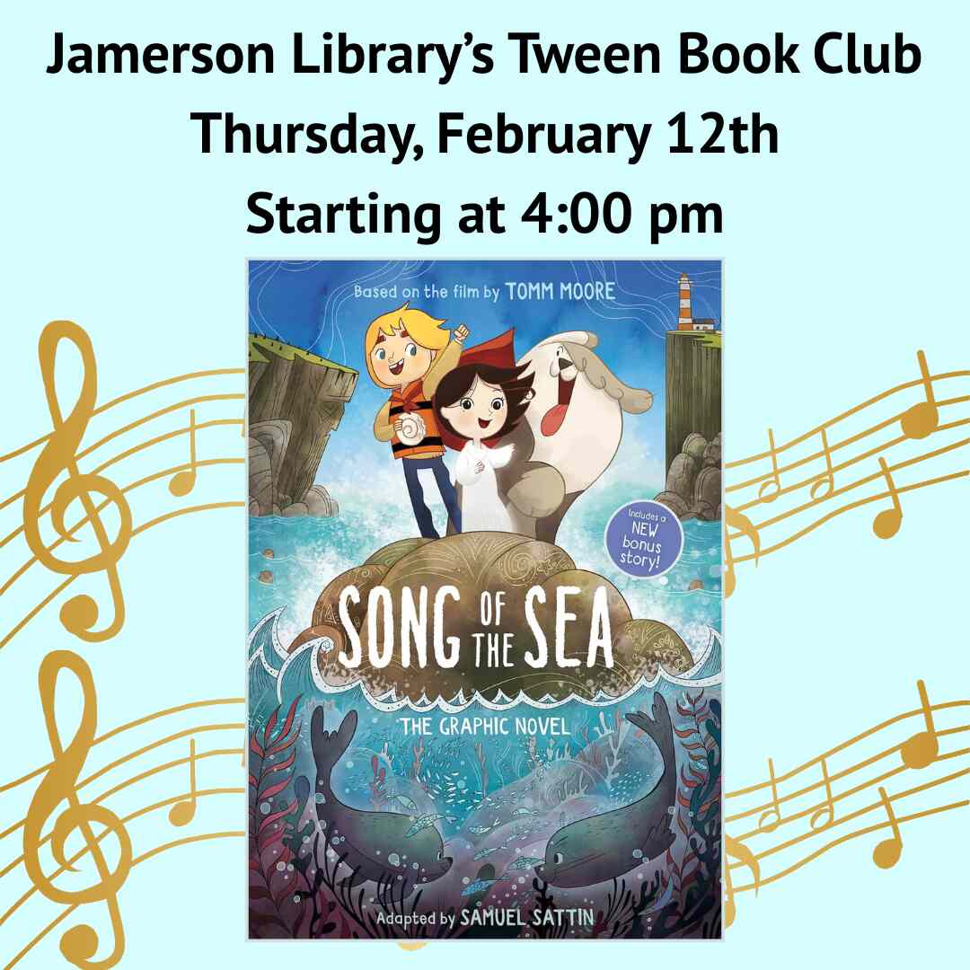 Flyer for February Tween Book Club