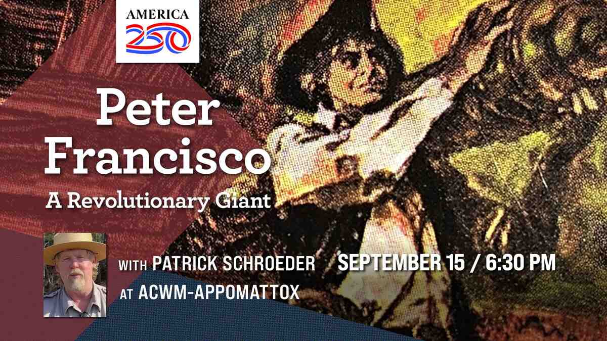 Flyer for Peter Francisco talk Sept 15