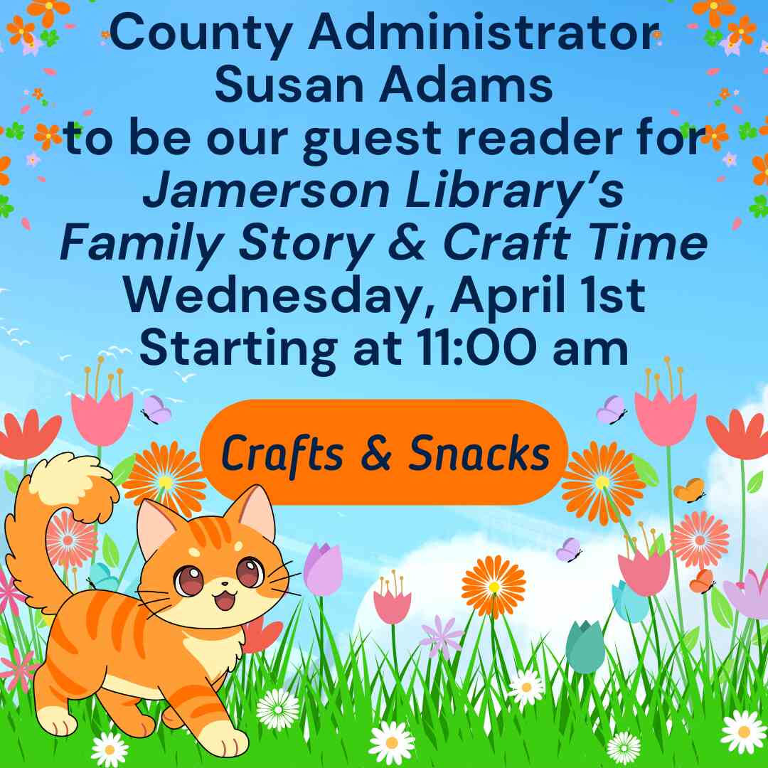 Flyer for April Story and Craft time