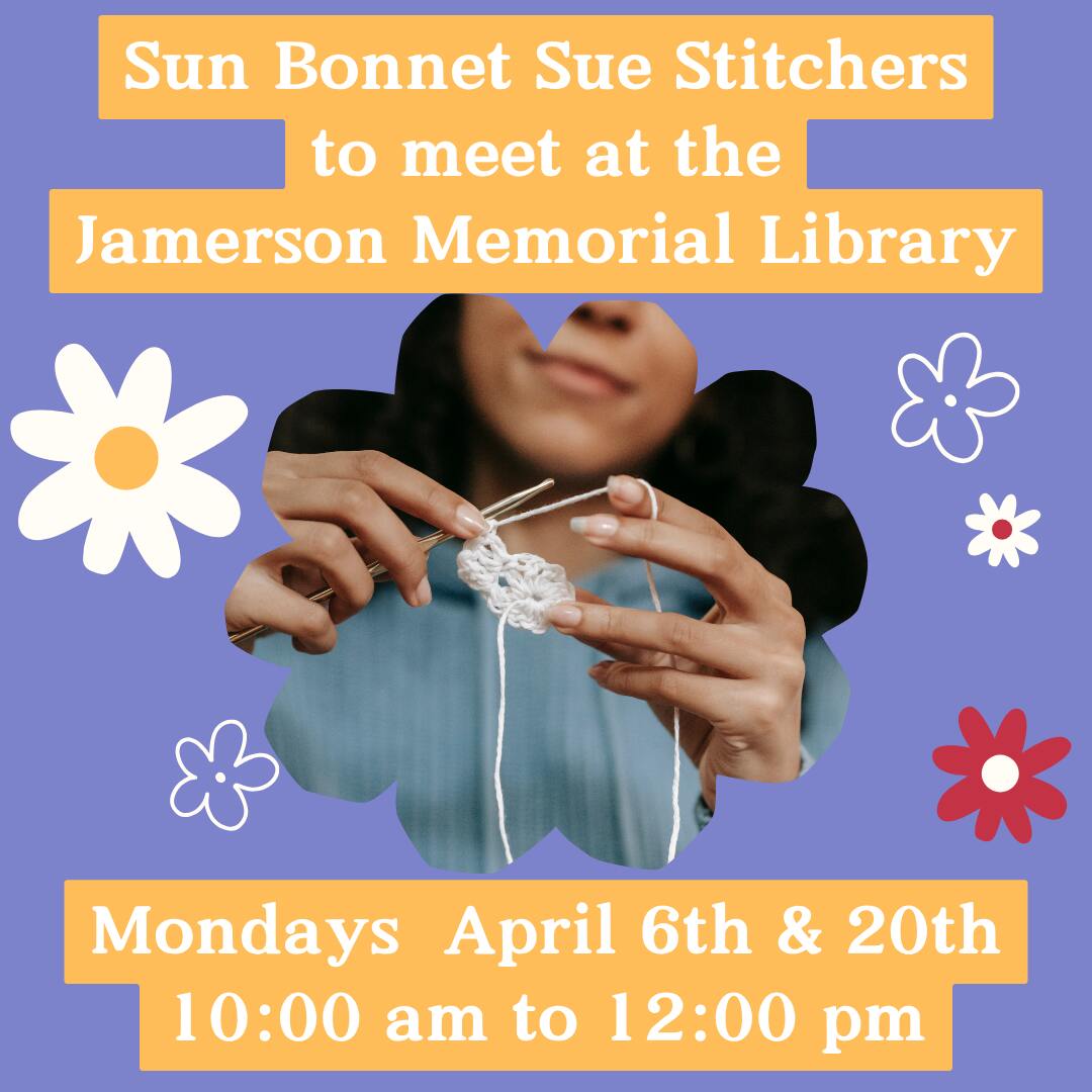 Flyer for Sun Bonnet Sue April