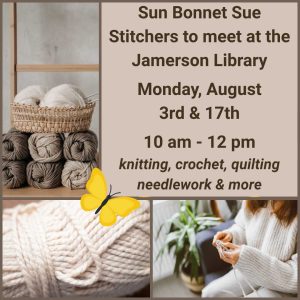 Flyer for August Sun Bonnet Sue