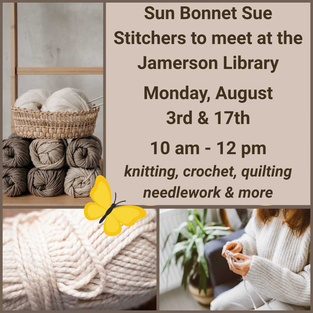 Flyer for August Sun Bonnet Sue