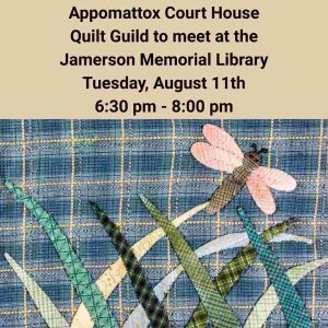 Flyer for August Quilt Guild
