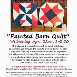 Flyer for Painted Barn Quilt