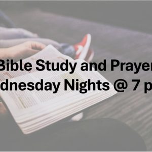 Flyer for 7 PM Bible Study