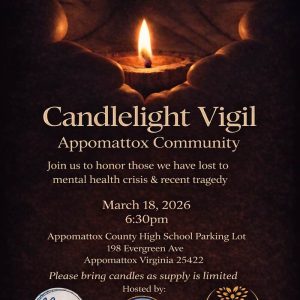 Flyer for Candlelight Vigil March 18