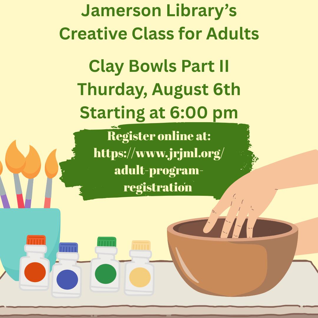 Flyer for Clay Bowls Part 2