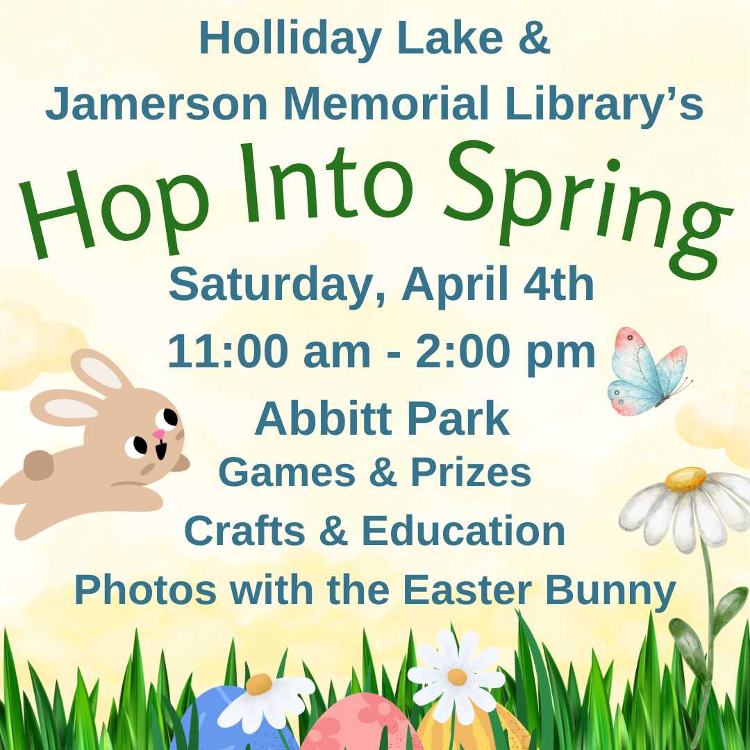 Flyer for Hop into spring