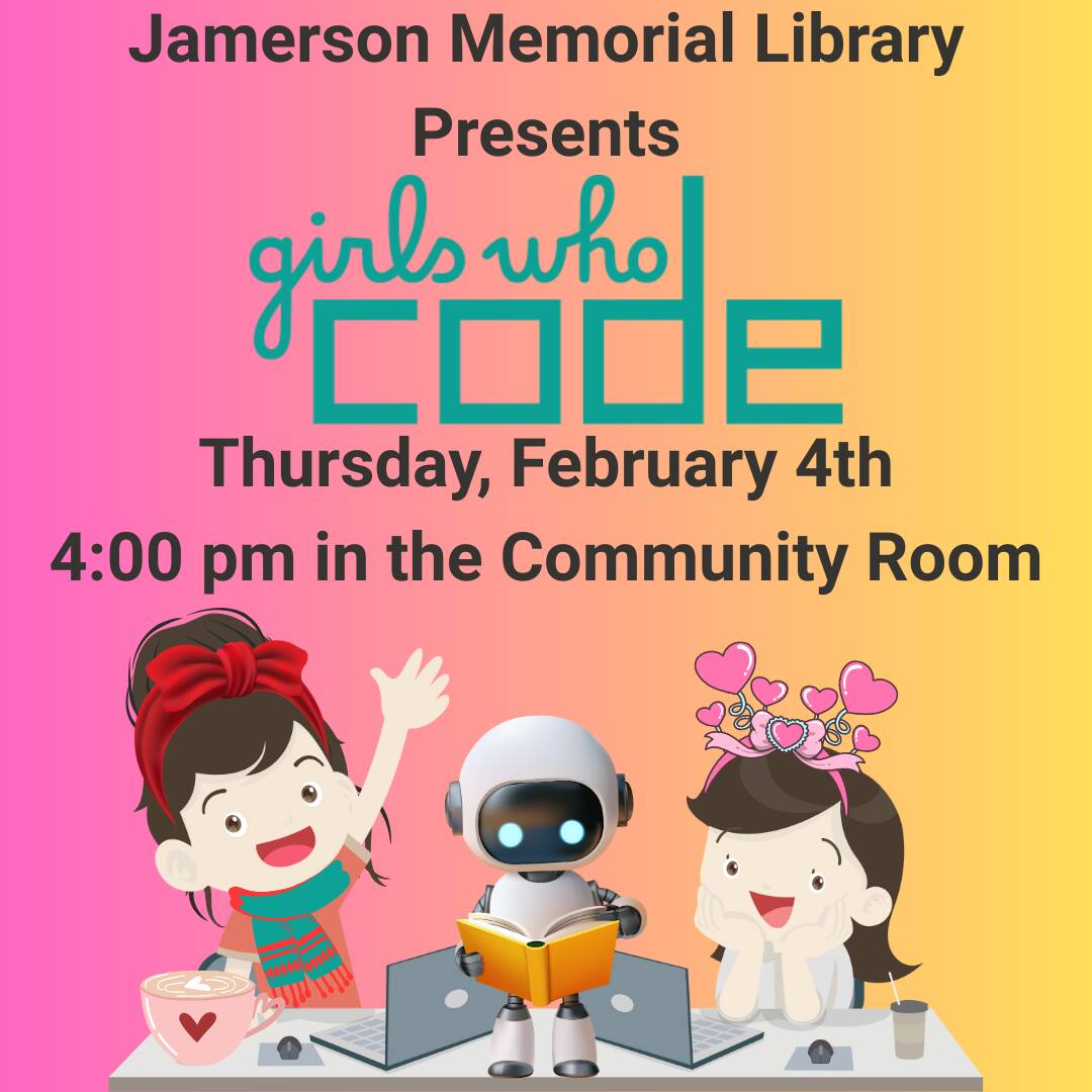 Flyer for girls who code Feb