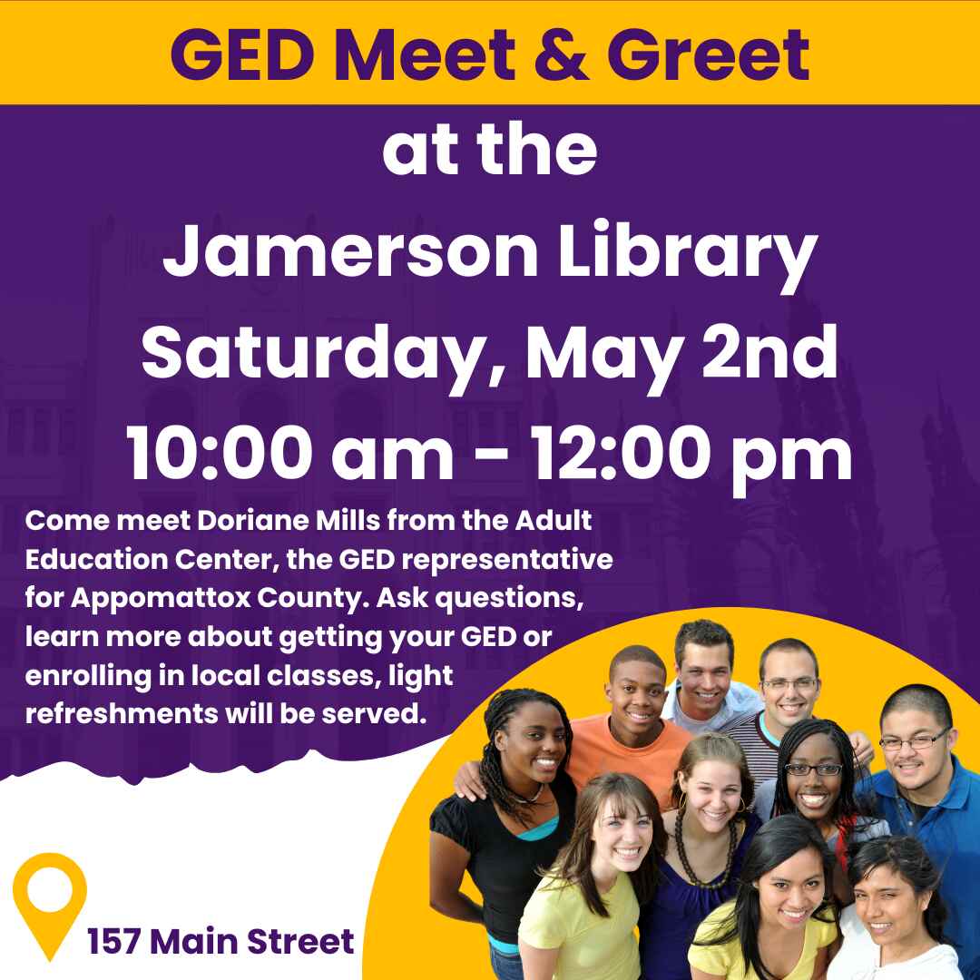 Flyer for GED Meet and Greet