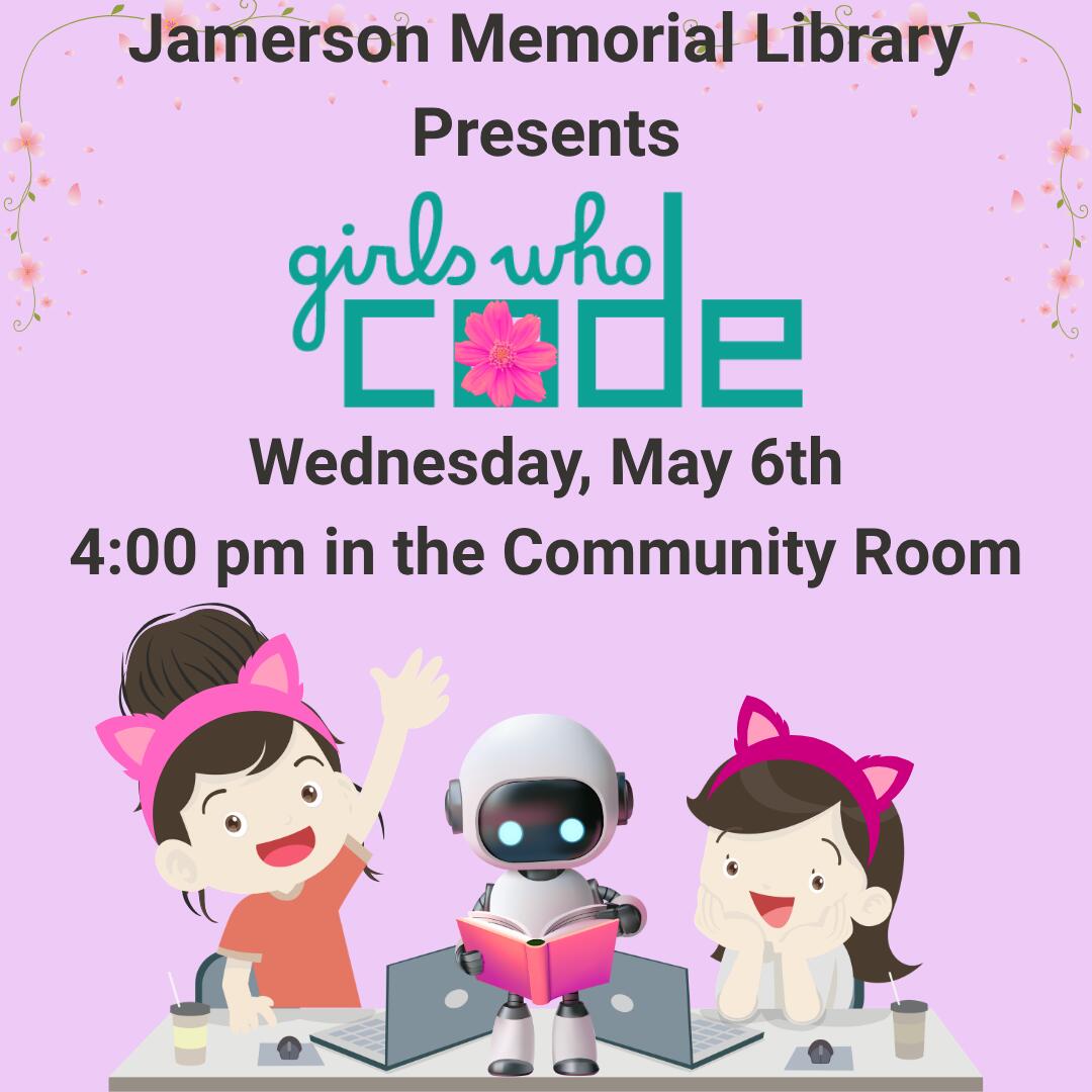 Flyer for girls who code May