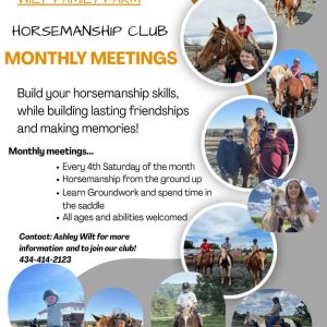 Flyer for Wilt Family Farn Horsemanship Club